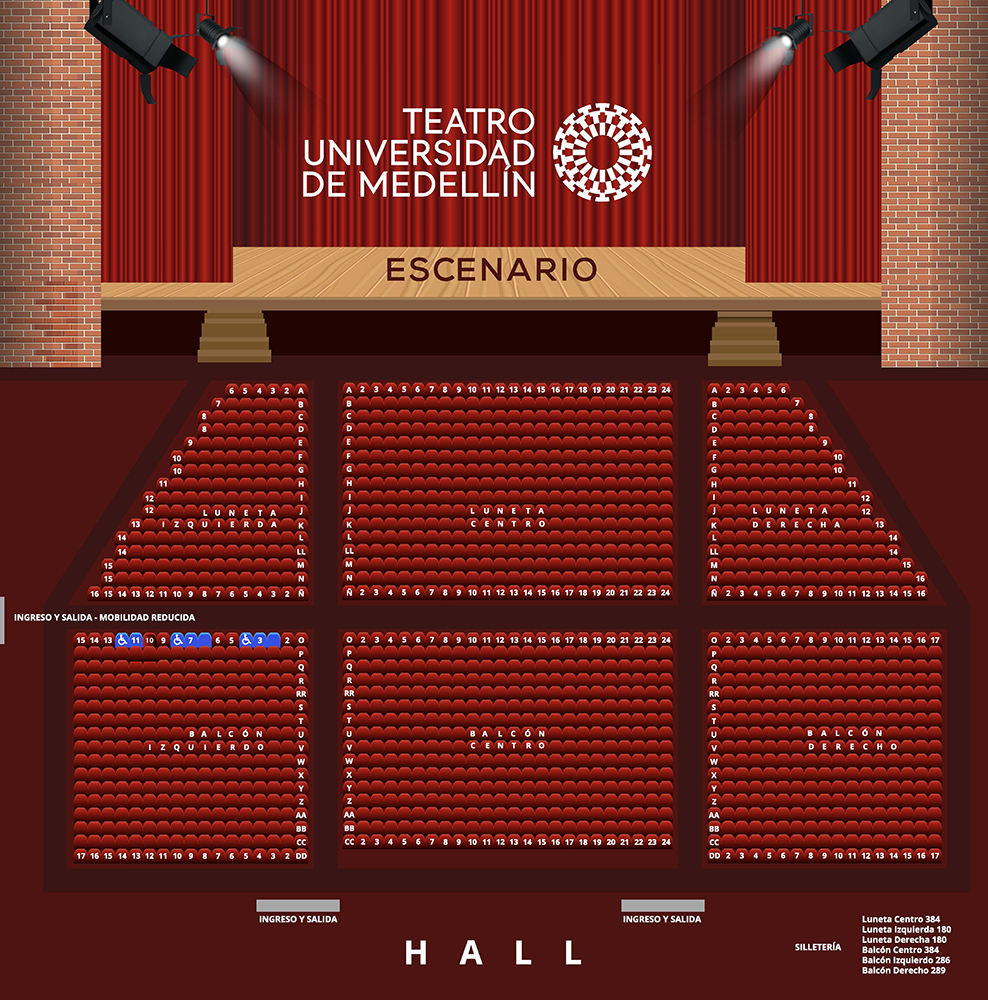 TEATRO UDEMEDELLIN SILLETERIA 2025 CURVAS