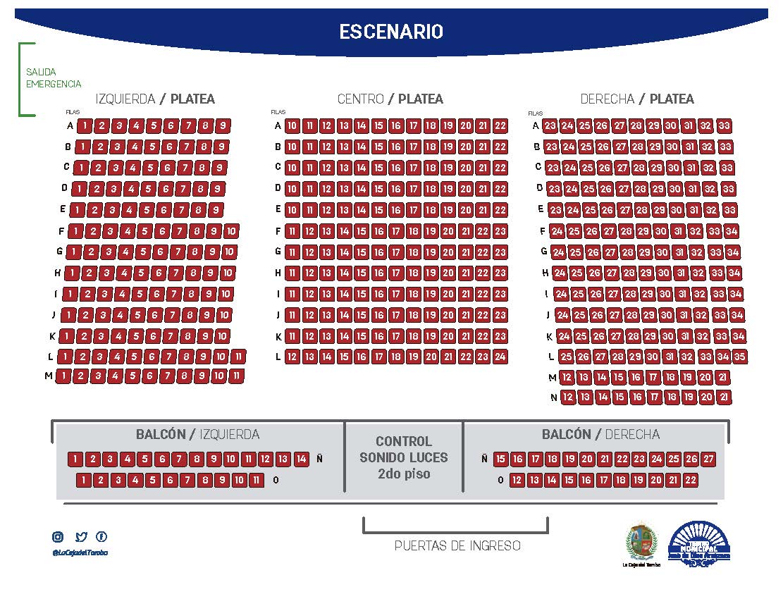 Plano Teatro Municipal Juan de Dios Aranzazu