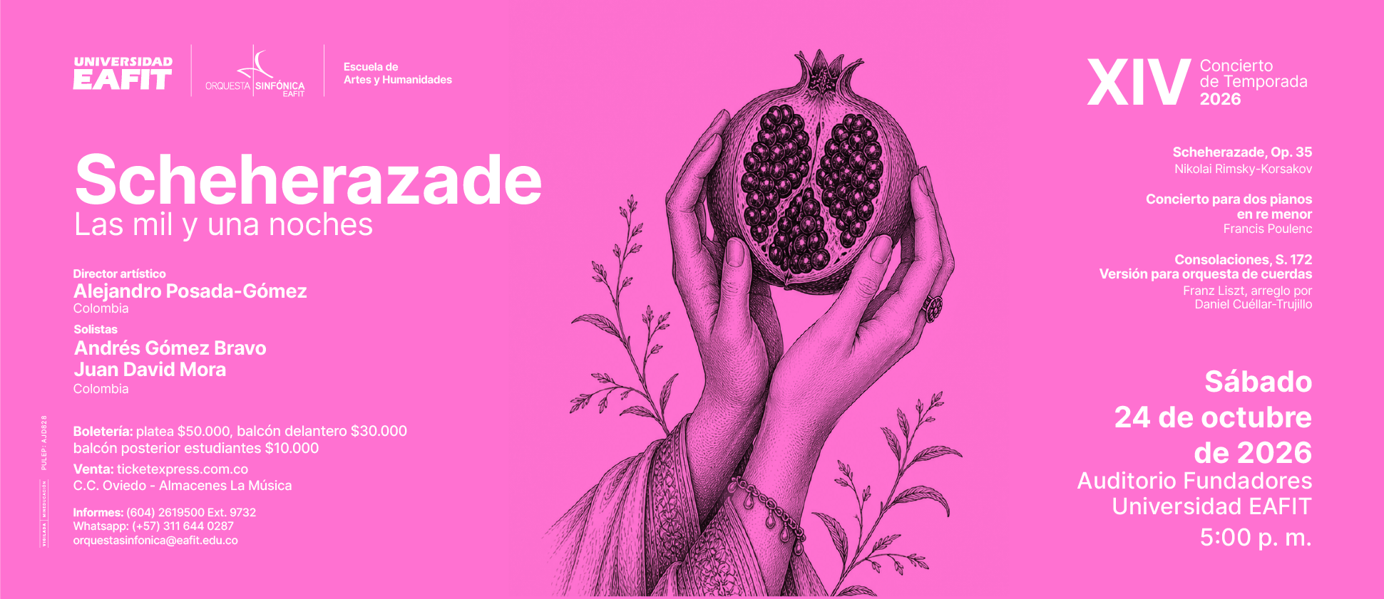 XIV CONCIERTO DE TEMPORADA 2026 SCHEHERAZADE: LAS MIL Y UNA NOCHES