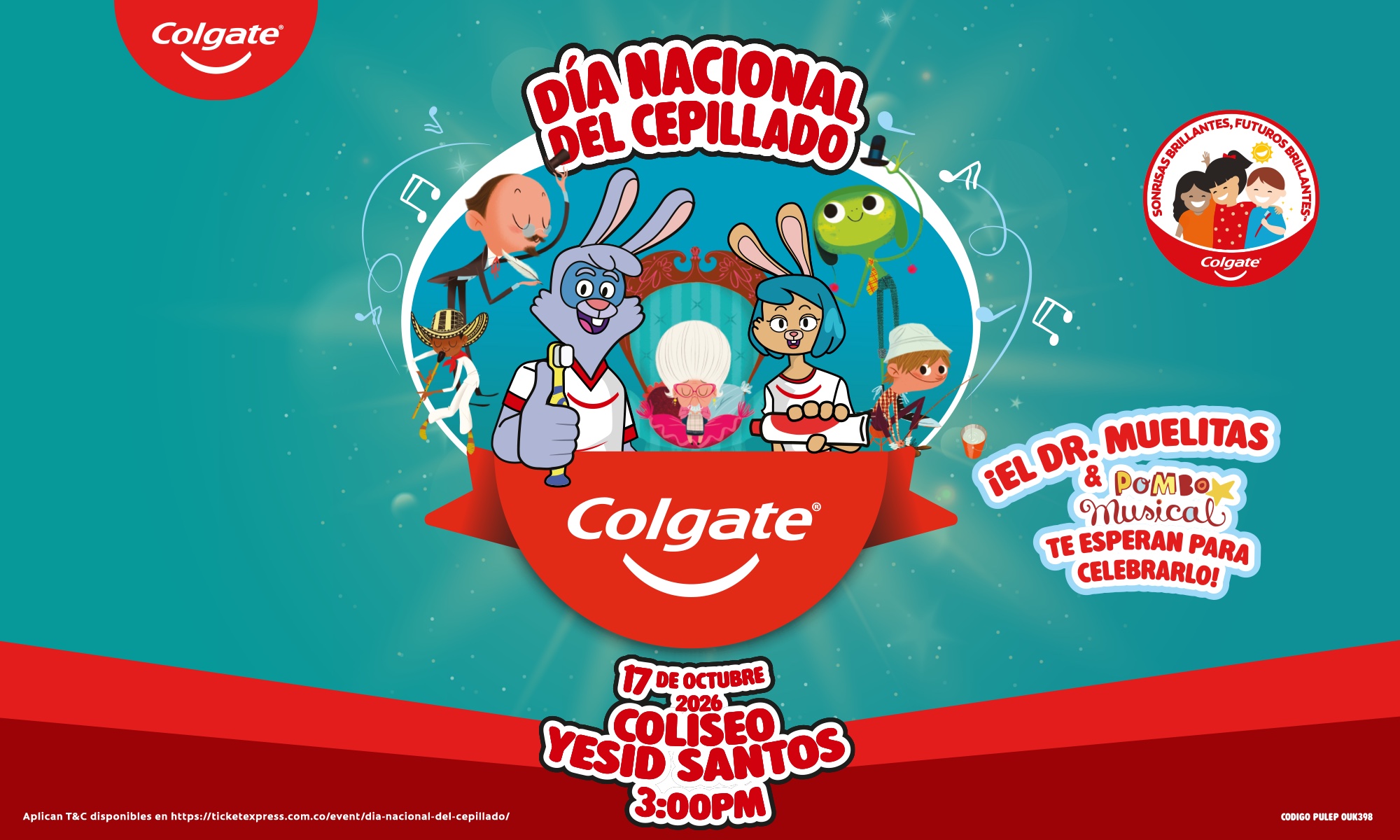 Día Nacional del Cepillado 2026 - interna Día Nacional del Cepillado 2026 - Colgate - Coliseo Yesid Santos Medellín