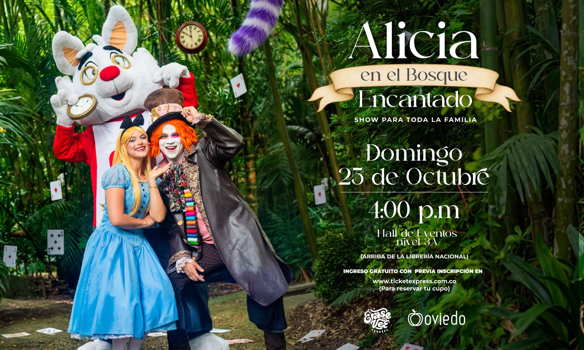 Alicia en el Bosque Encantado - Centro Comercial Oviedo 2026 - interna Alicia en el Bosque Encantado - Centro Comercial Oviedo 2026