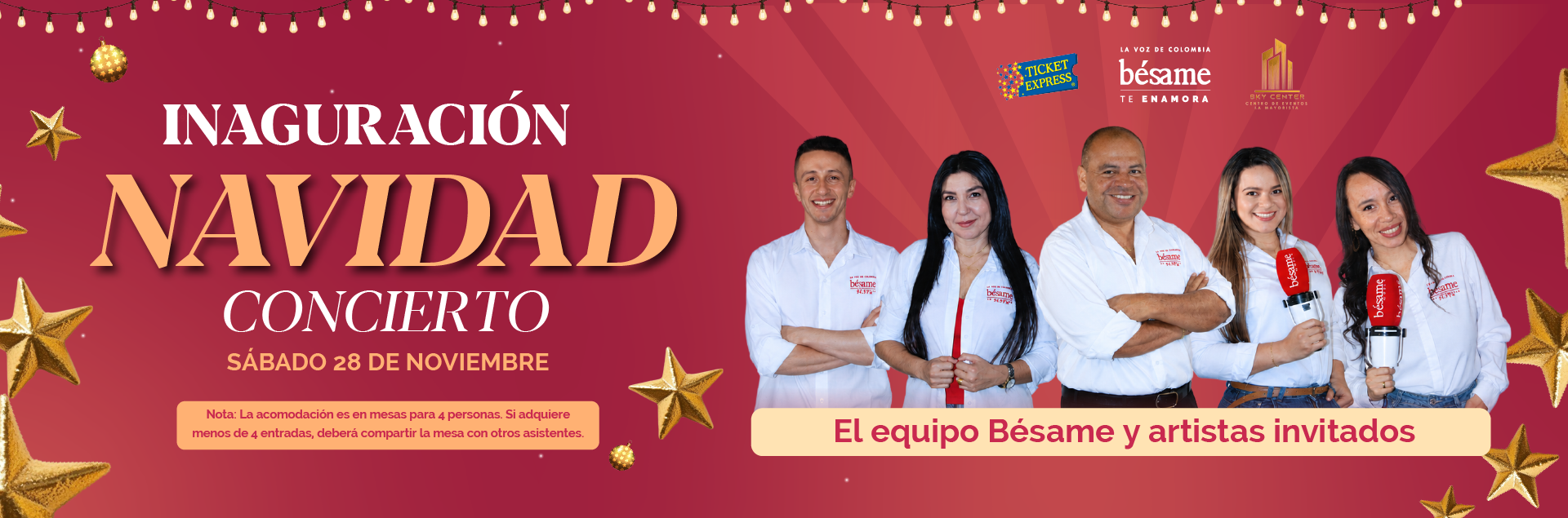 CONCIERTO DE INAUGURACION DE LA NAVIDAD BÉSAME 2026