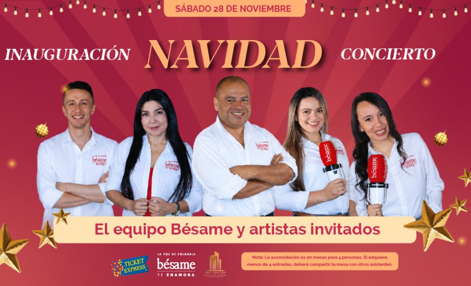 CONCIERTO DE INAUGURACION DE LA NAVIDAD BÉSAME 2026