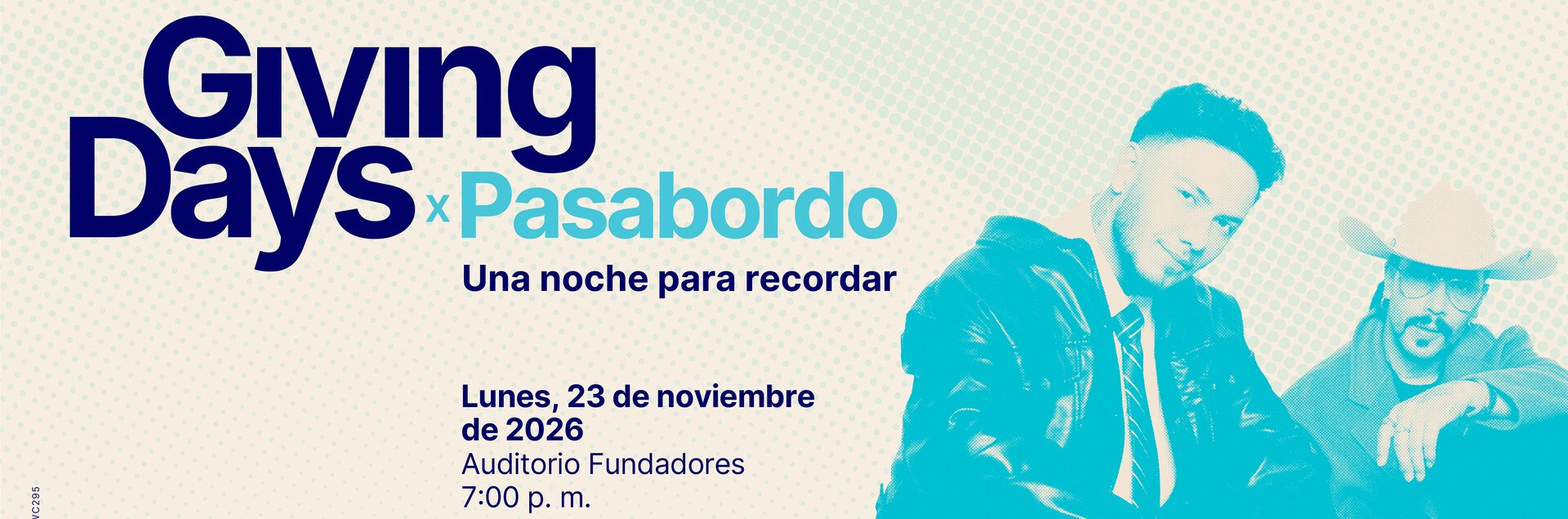 Giving Days x Pasabordo: Una noche para recordar – Auditorio Fundadores, Universidad EAFIT, 23 de noviembre de 2026