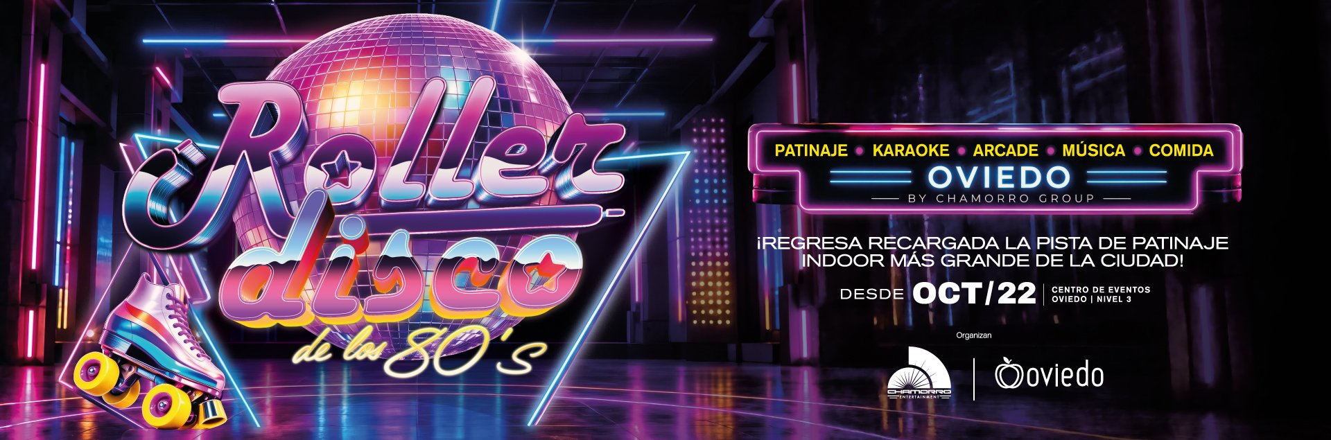Roller Disco de los 80s en el Centro Comercial Oviedo, Medellín