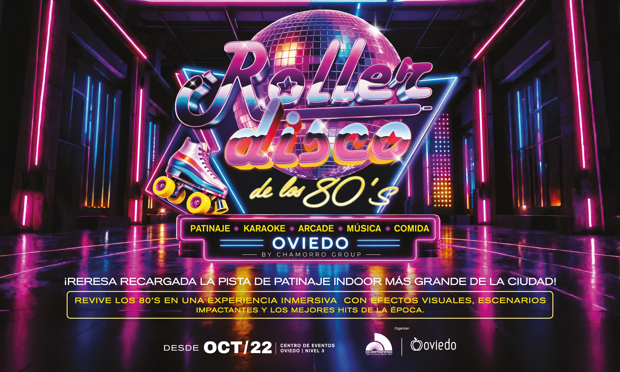 Roller Disco de los 80s - Centro Comercial Oviedo 2026 - contenido Roller Disco de los 80s en el Centro Comercial Oviedo, Medellín